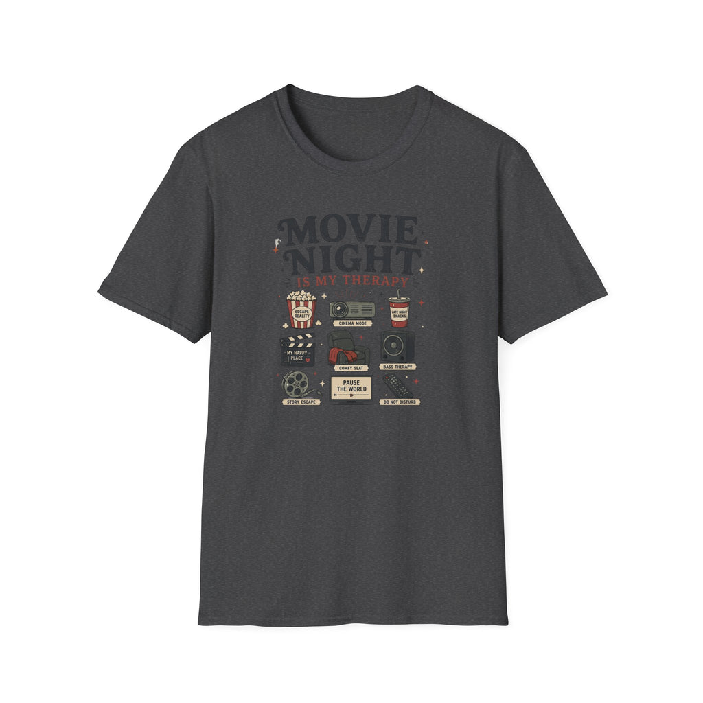 Movie Night Is My Therapy  T-Shirt