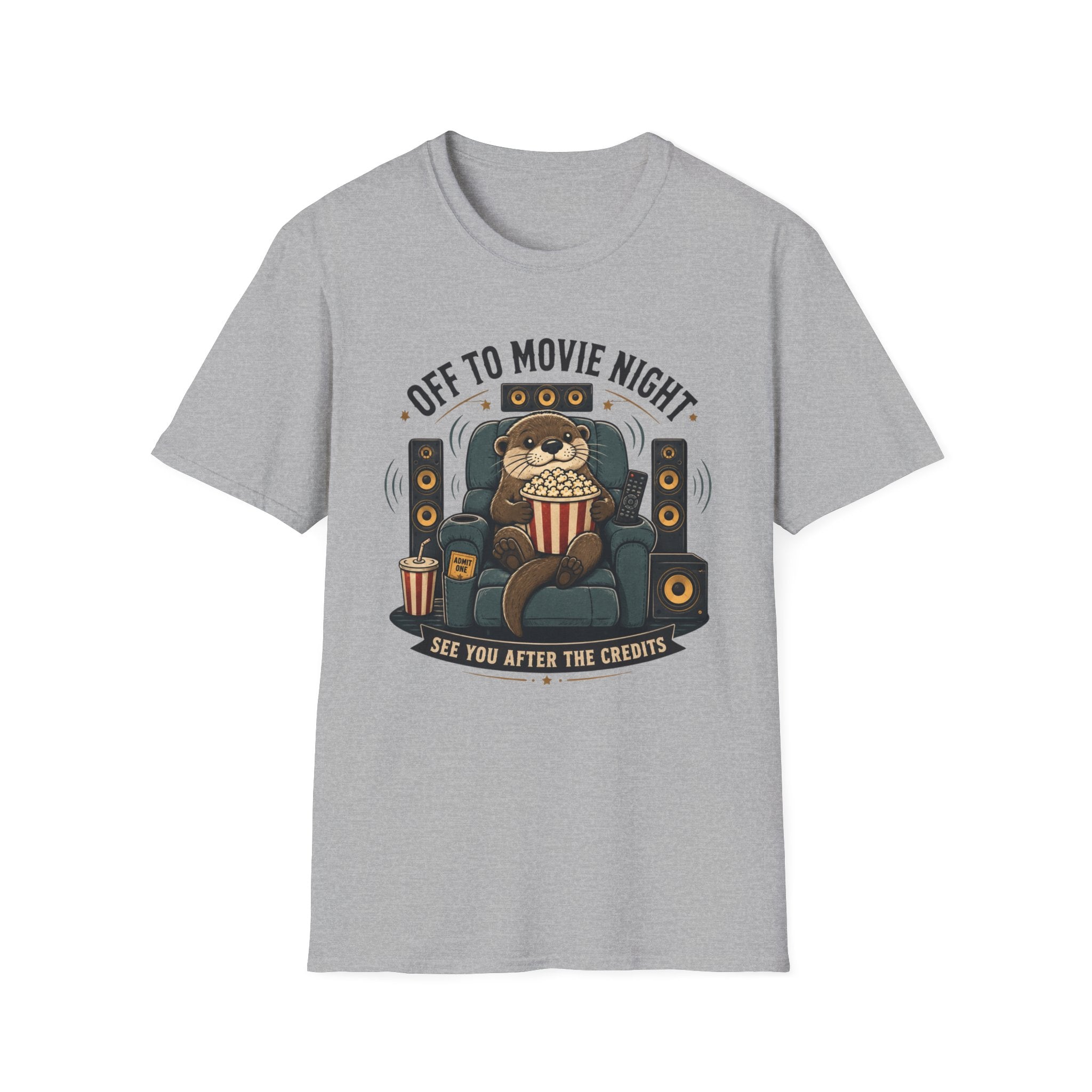 Off To Movie Night Otter T-Shirt