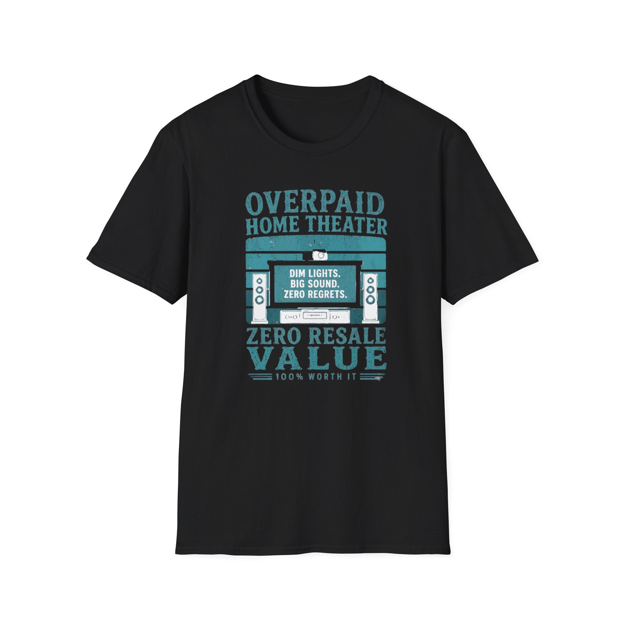 Overpaid Home Theater T-Shirt
