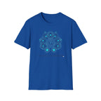 Geometric Mandala T-Shirt — Subtle Blue Circular Pattern