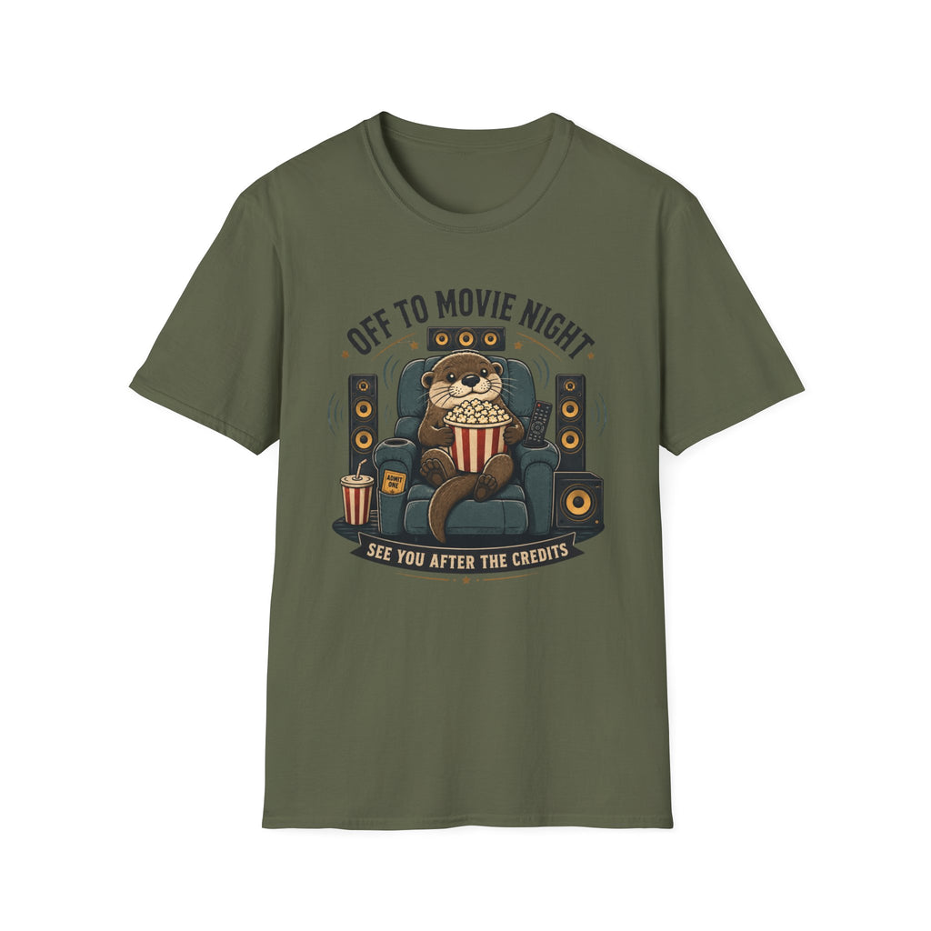 Off To Movie Night Otter T-Shirt