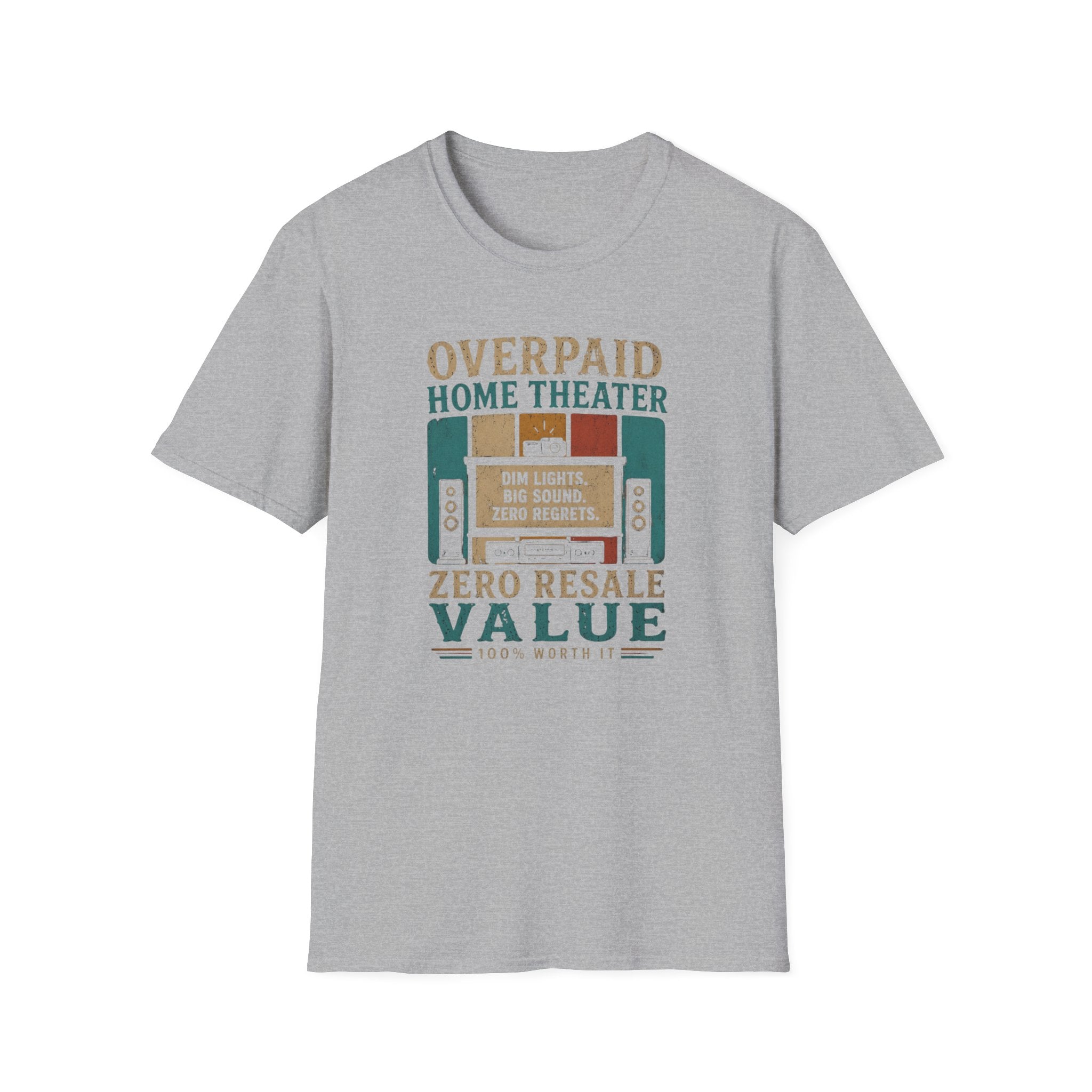 Overpaid Home Theater T-Shirt