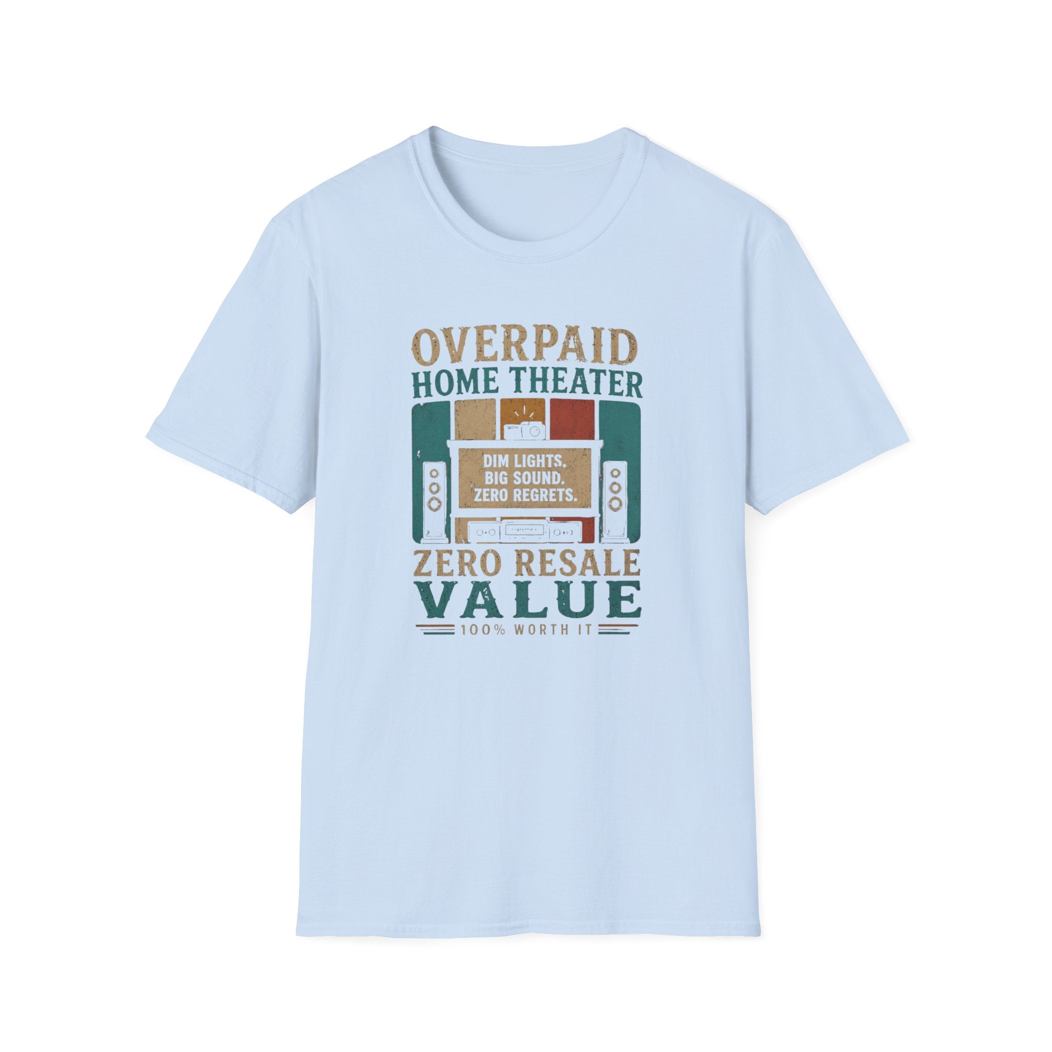 Overpaid Home Theater T-Shirt