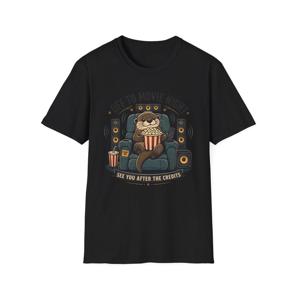 Off To Movie Night Otter T-Shirt