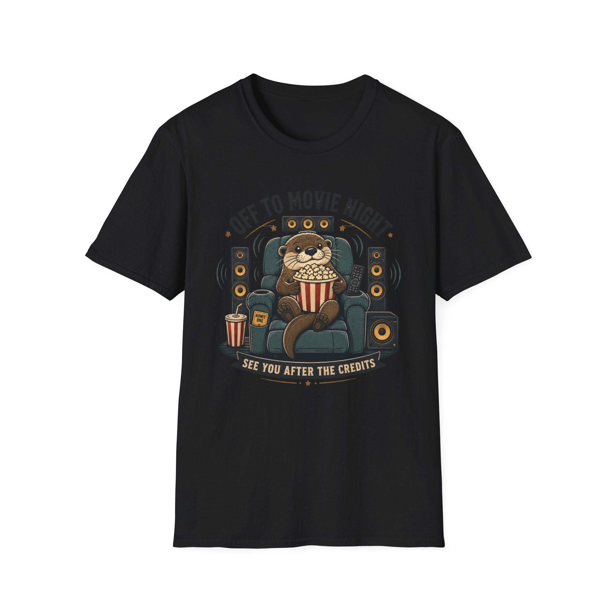 Off To Movie Night Otter T-Shirt