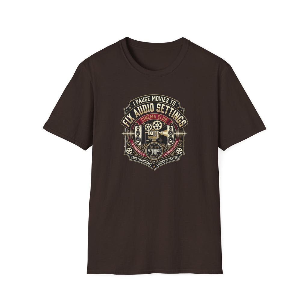 Pause Movies to Fix Audio Setting T-Shirt