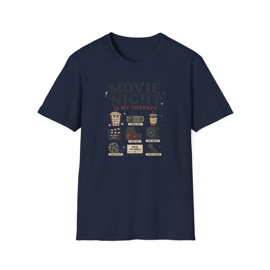 Movie Night Is My Therapy  T-Shirt