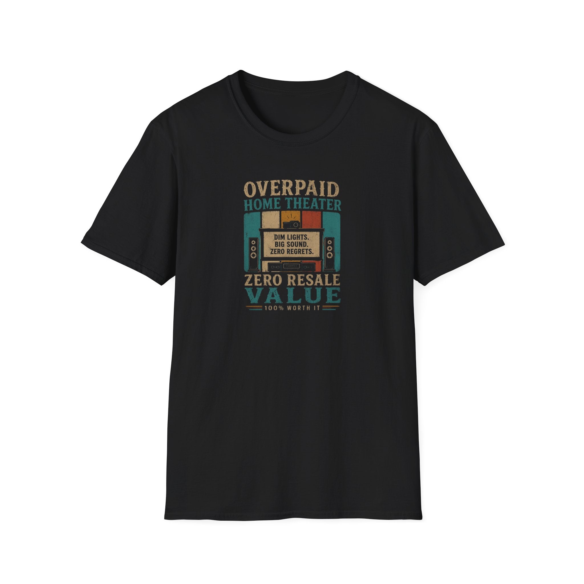 Overpaid Home Theater T-Shirt