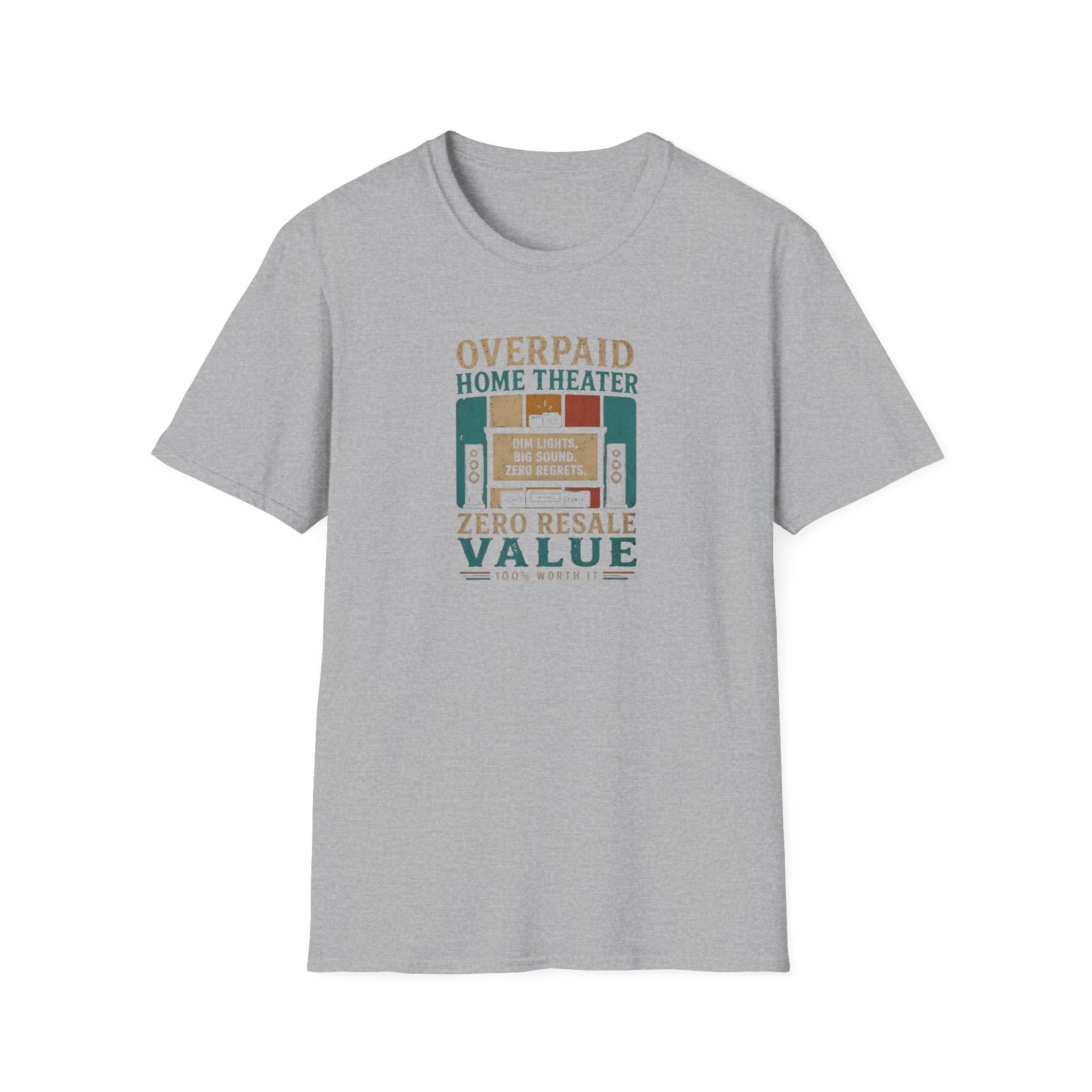 Overpaid Home Theater T-Shirt