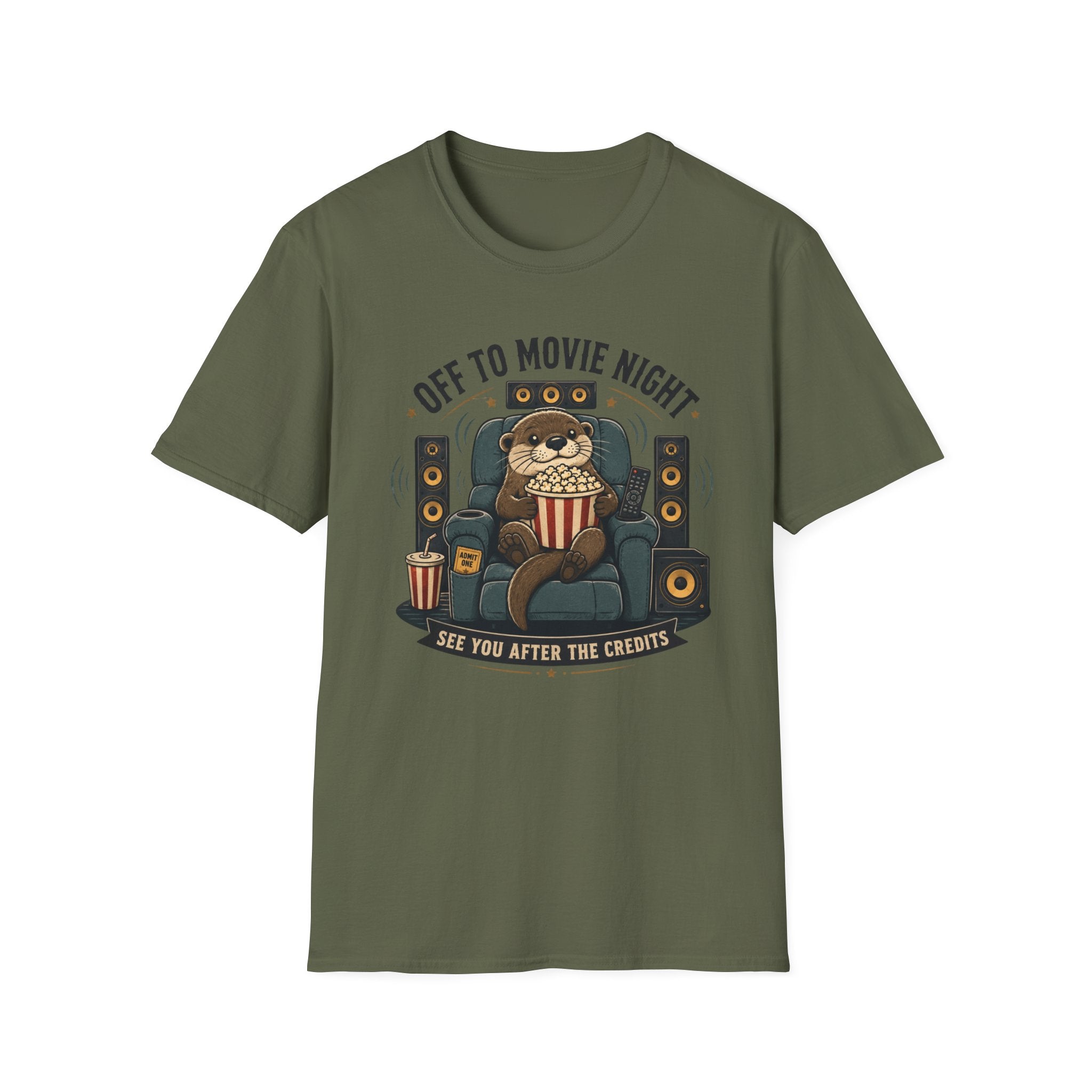 Off To Movie Night Otter T-Shirt