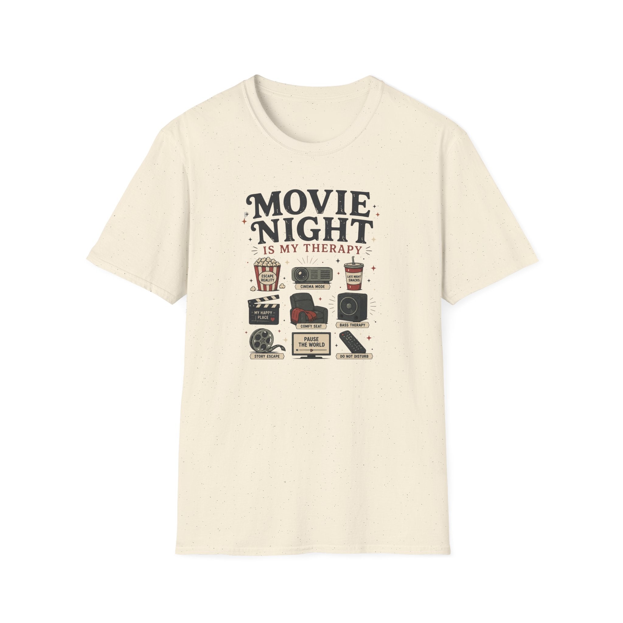 Movie Night Is My Therapy  T-Shirt