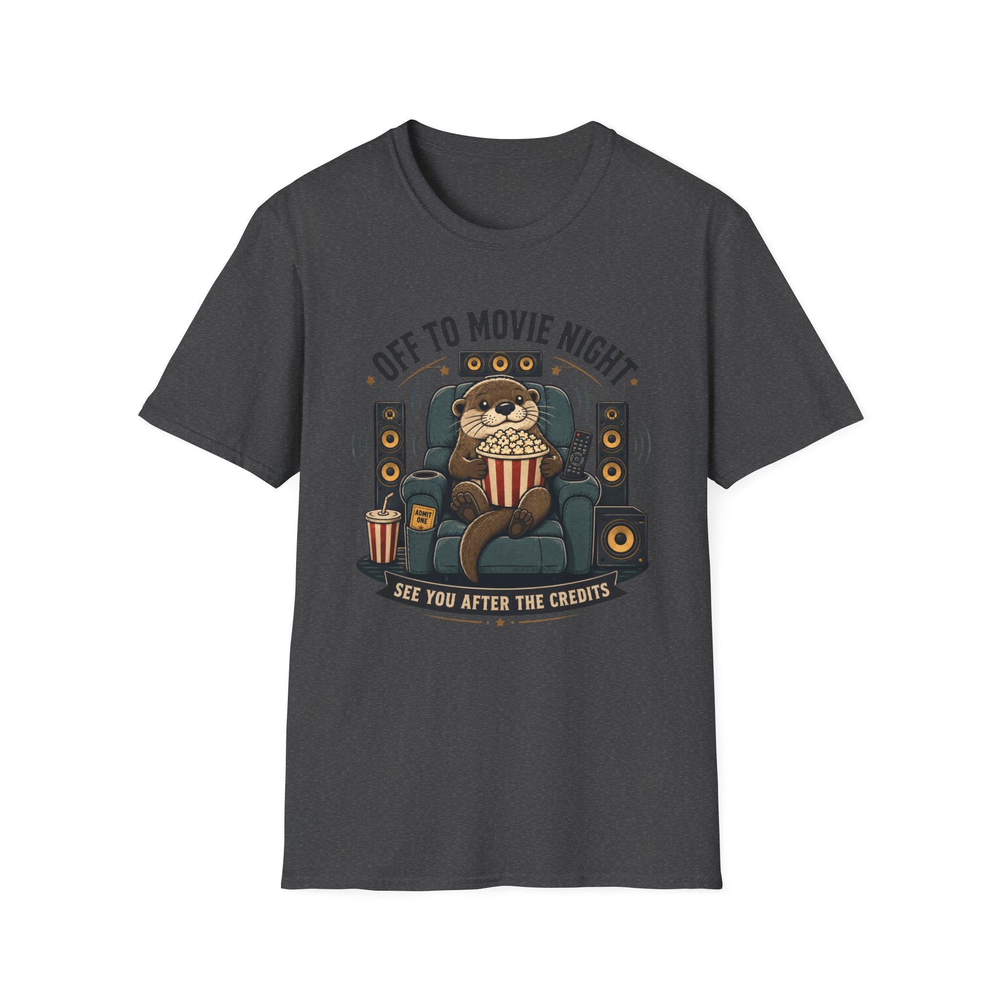 Off To Movie Night Otter T-Shirt