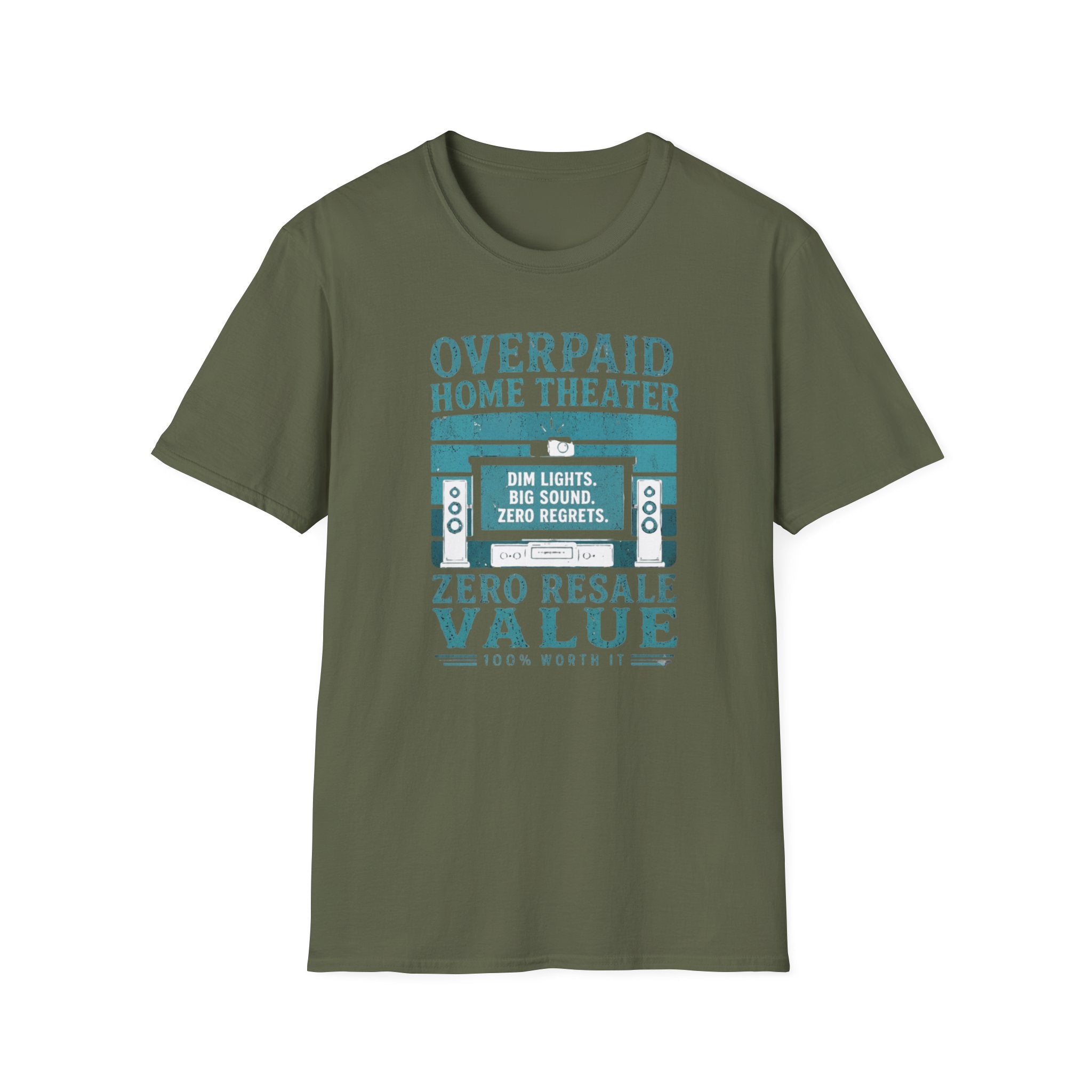 Overpaid Home Theater T-Shirt