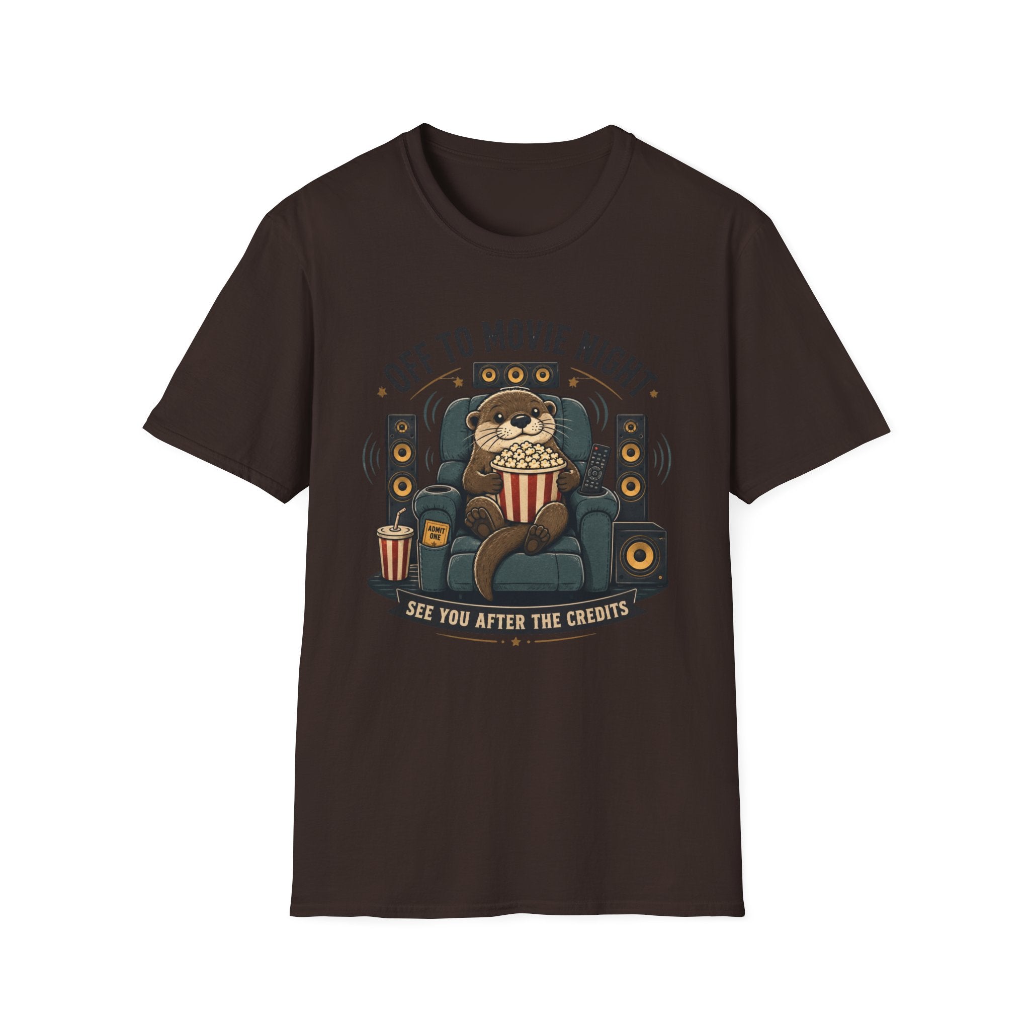 Off To Movie Night Otter T-Shirt