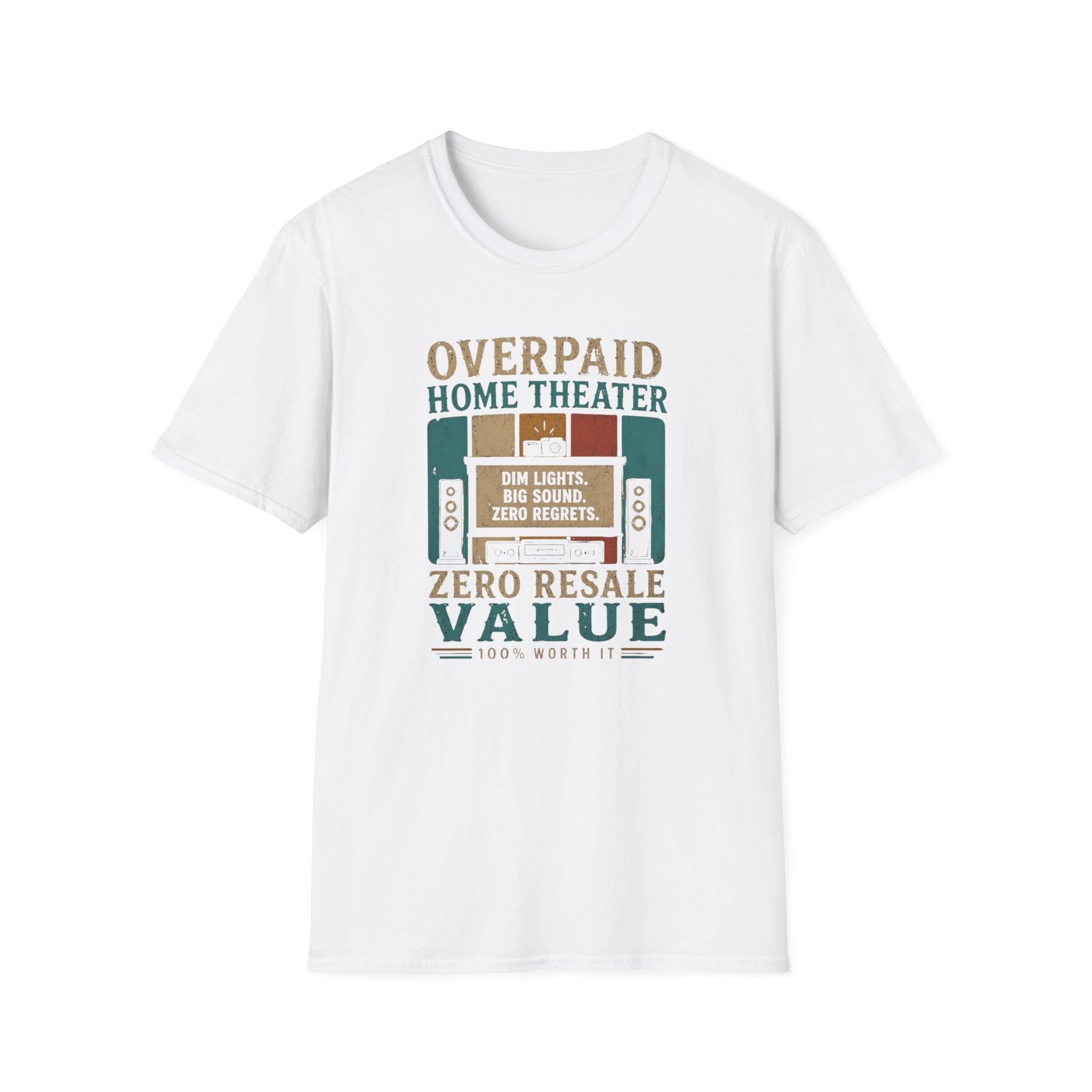 Overpaid Home Theater T-Shirt