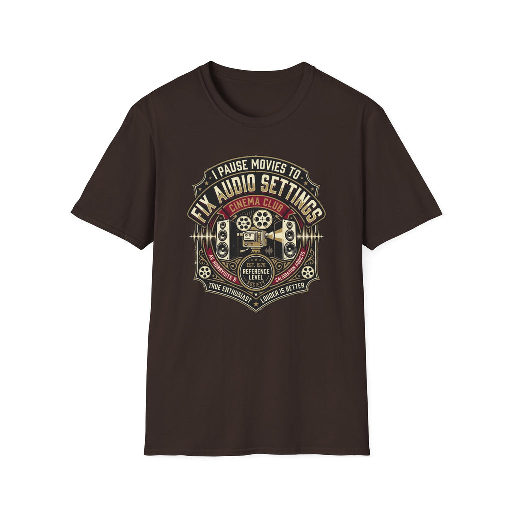 Pause Movies to Fix Audio Setting T-Shirt