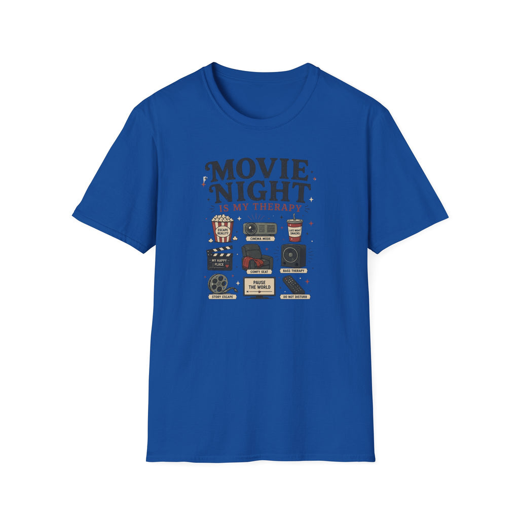 Movie Night Is My Therapy  T-Shirt
