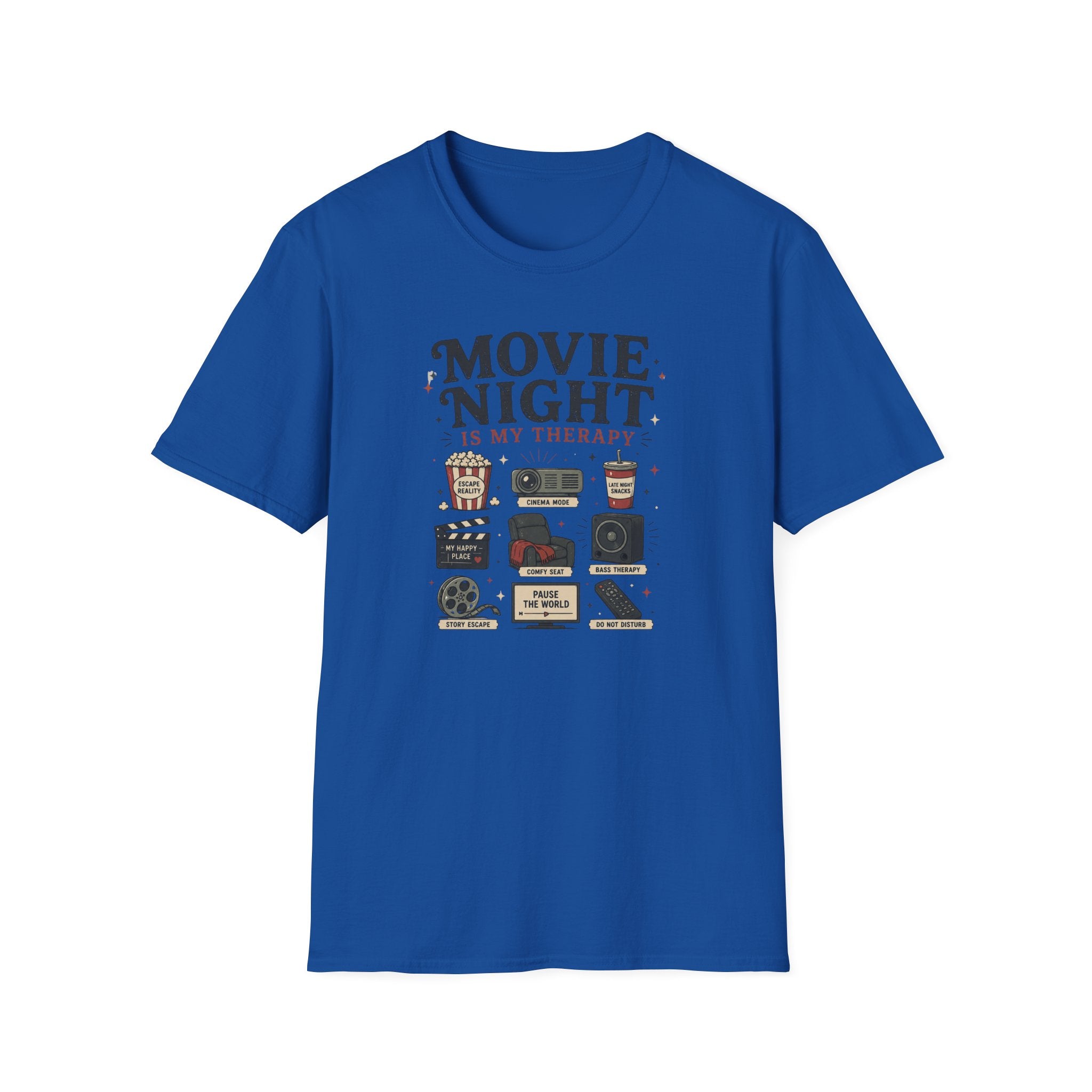 Movie Night Is My Therapy  T-Shirt
