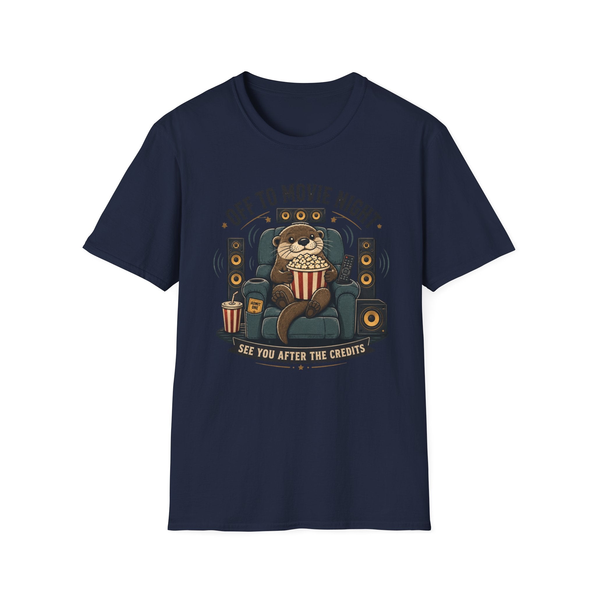 Off To Movie Night Otter T-Shirt