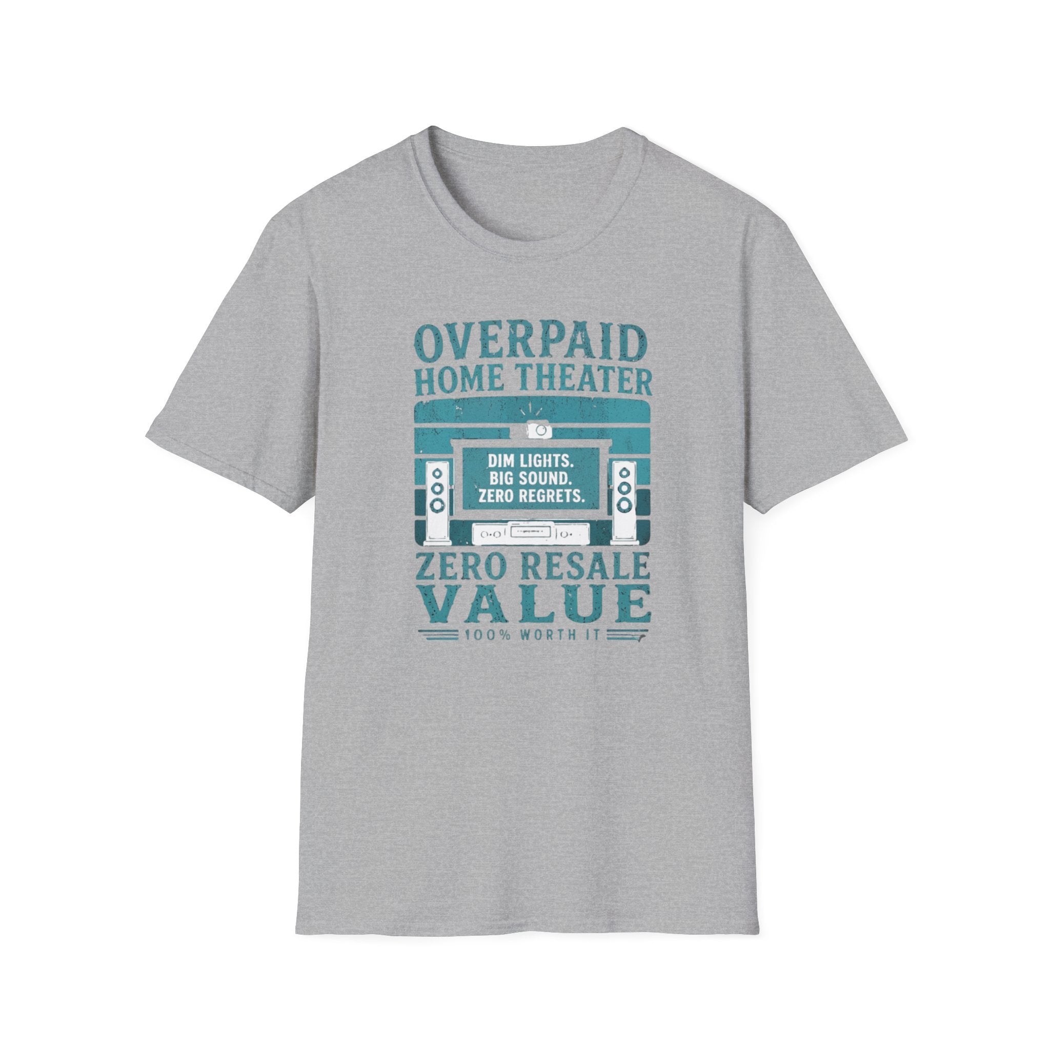 Overpaid Home Theater T-Shirt