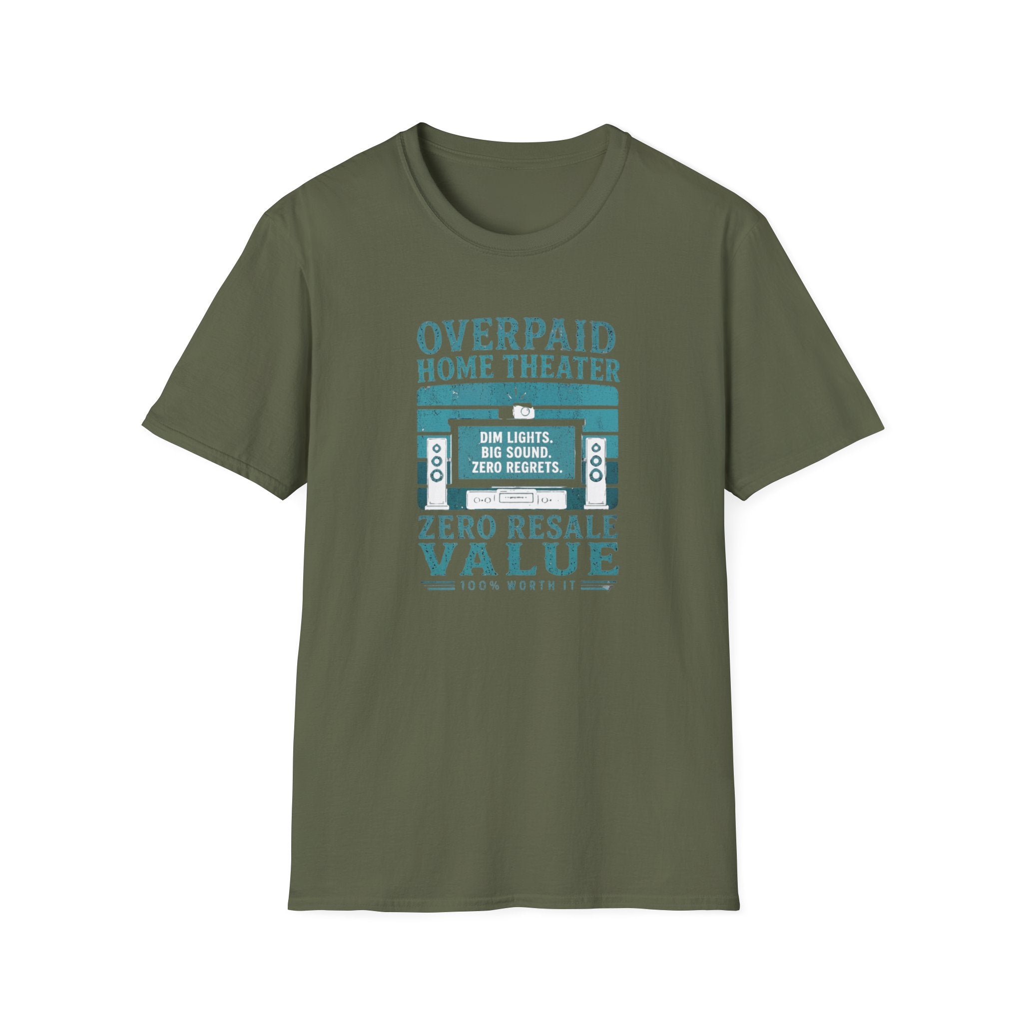 Overpaid Home Theater T-Shirt