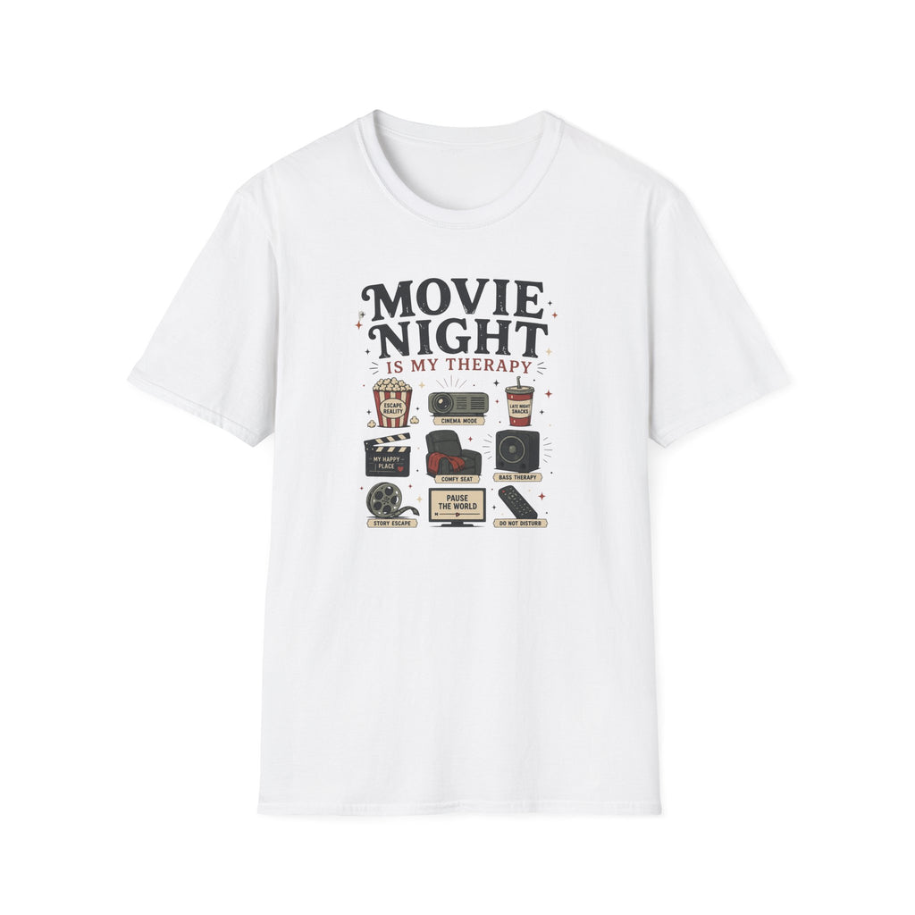 Movie Night Is My Therapy  T-Shirt