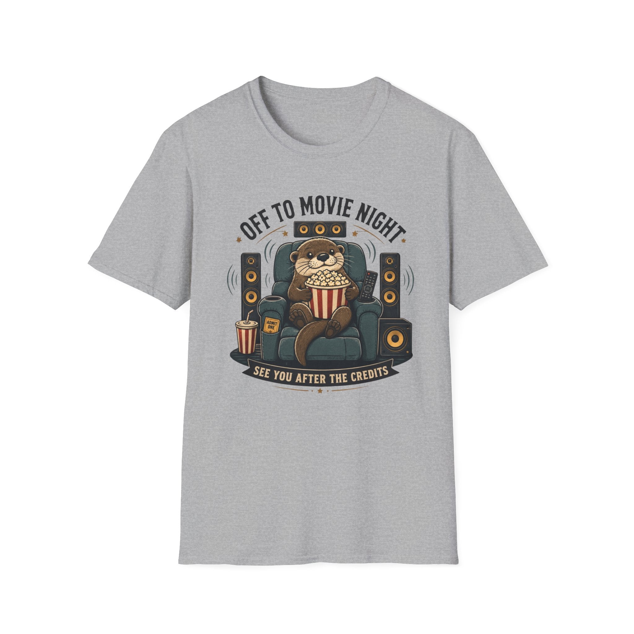 Off To Movie Night Otter T-Shirt