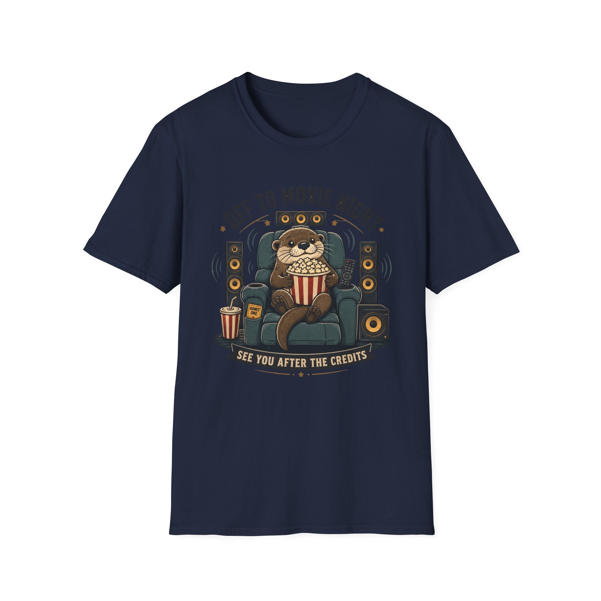 Off To Movie Night Otter T-Shirt